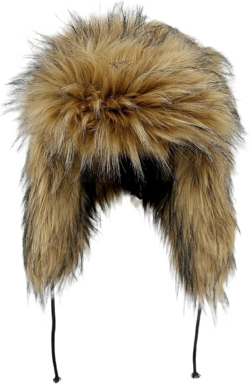 YFJNV Y2K Faux Fur Russian Hat, Soft, Warm Winter Trapper Hat with Earmuffs for Men and Women - Image 2